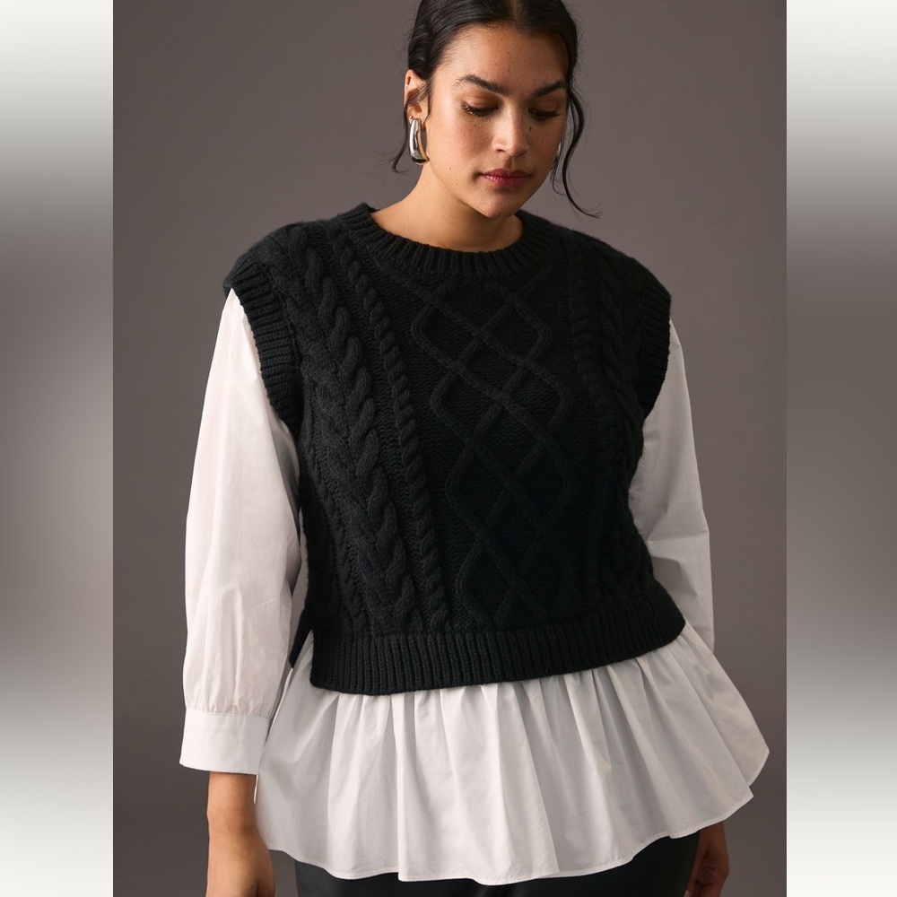 Anthropologie English Factory Mixed Media Sweater. NWT.